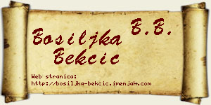 Bosiljka Bekčić vizit kartica